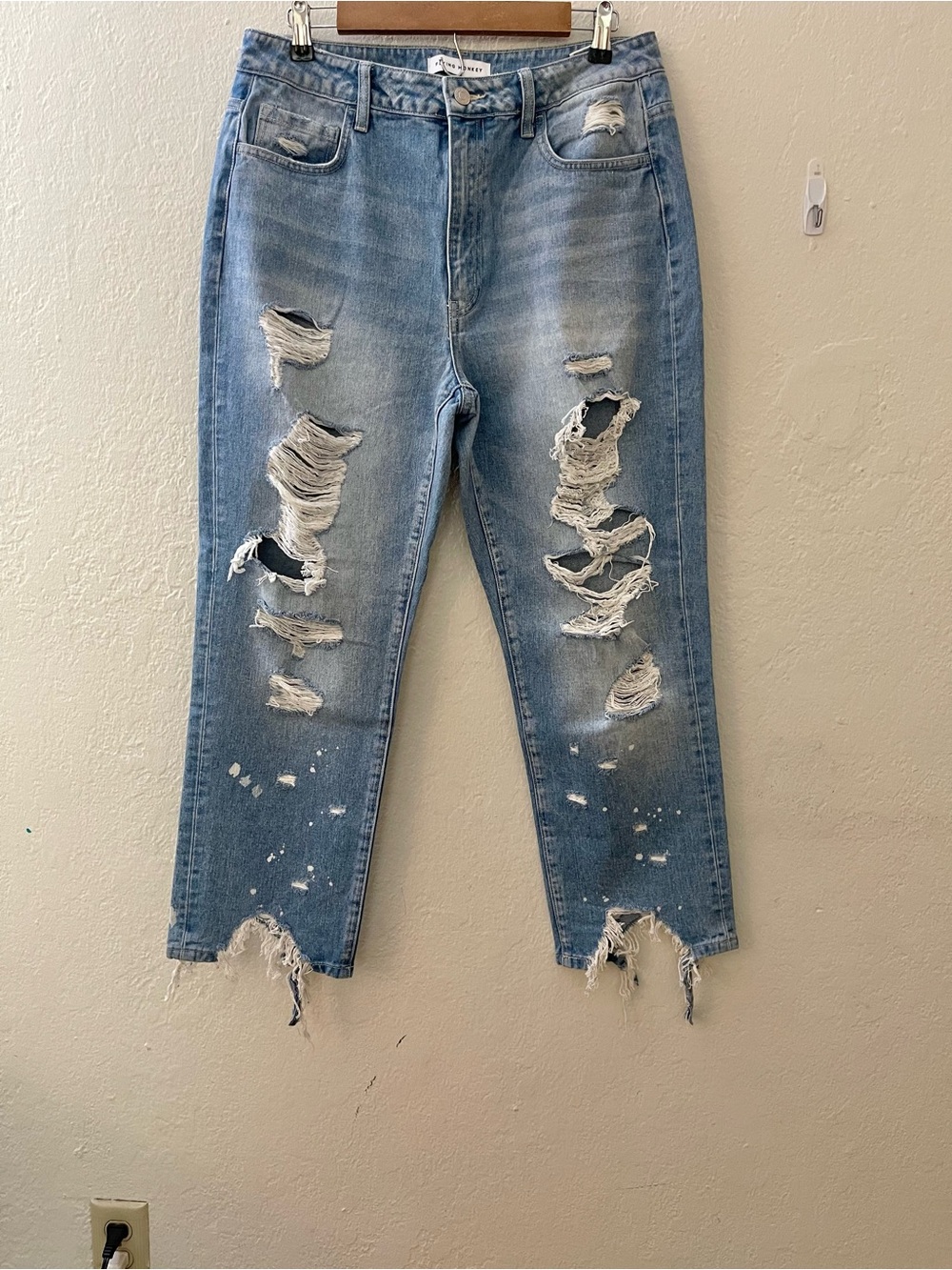 Flying Monkey High Rise Distressed Jeans Women Size 30 Casual Streetwear Vacay